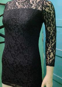Black Lace Bodycon Dress