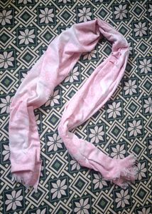 Women&#39;s White And Peach Stole