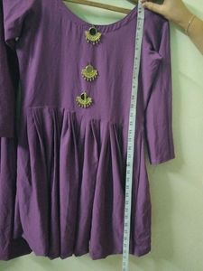 Purple Dress with Embellishments