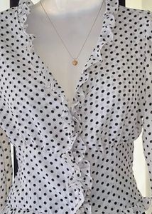 Polka Dot Ruffle Blouse