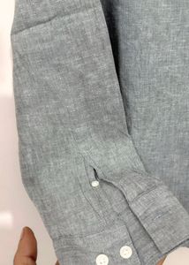 Gray Casual Linen Shirt