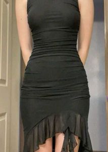 Y2k Assymetrical Ruffle Prom Dress