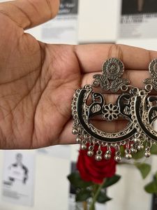 Black Silver Earrings