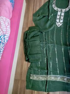 Golden Embroiderd Suit Material