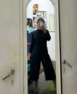Navy Blue Overalls Jumpsuit