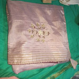 New lavendar saree with blouse piece