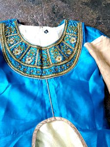 Teal Anarkali Dress with Dupatta