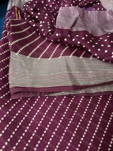 beautiful magenta saree with blouse