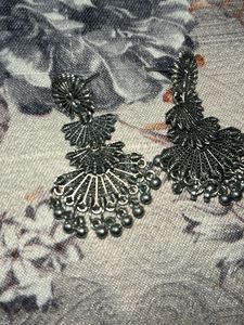 Silver Tone Drop Earrings