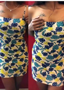 Floral Mini Detachable Strap Dress