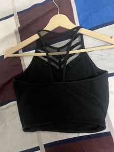 Cute Black Lace Crop Top