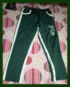 Green & White Striped Joggers