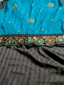 Teal Indian Embroidered Dress