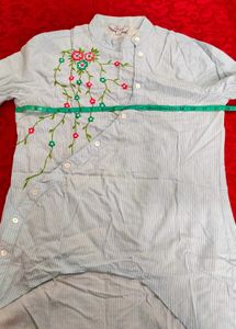 High Low Sky Blue Top