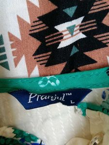 White &amp; Blue Paisley Print Nightgown