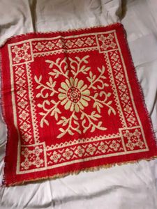 Pooja Mat Pujo Aasan Red Ritual Asan Prayer Chowki