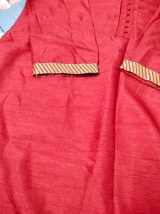 Red Kurta Pant Set
