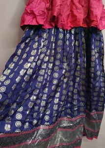 Elegant Ethnic Lahenga with Blouse Maggam Work