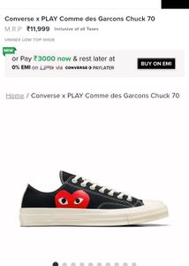 Converse x CDG Chuck 70
