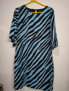 Zebra Print Midi Dress