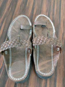 Kolhapuri Brown Braided Flats