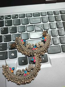 Ethnic Peacock Hoop Earrings