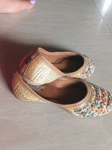 BEADS WORK Punjabi Juti For 6 Year Girl