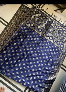 Elegant Navy &amp; Gold Dupatta