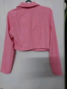 Baby Pink Crop Blazer