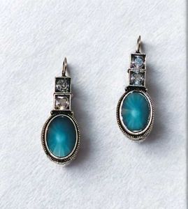 Vintage Blue Stone Earrings