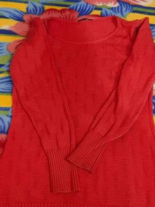 Red Woolen Top