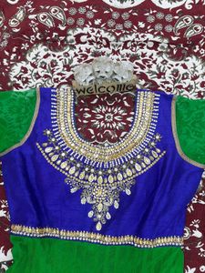 GREEN COLOUR GOWN WITH DUPATTA AND PAN &amp; FREEBIE