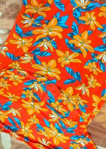 Orange Floral Top