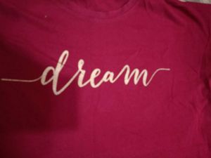 (Mordhani) Maroon Cotton Tshirt With &#34;Dream&#34; Print