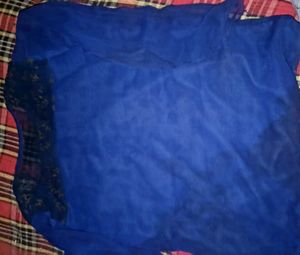 Blue Long Sleeve Top