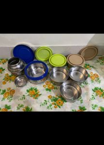 7 Steel Tiffin Boxes