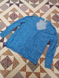 Blue Printed Top