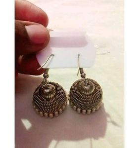 Earrings Jhumkas and Rings Set (4 piece )