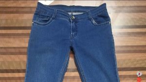 Blue Slim Fit High-waisted Jeans