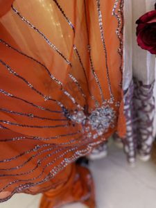 Elegant Orange Saree