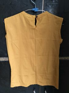 Mustard Ruffle Top