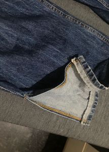 Ripped flared Denim For Sale