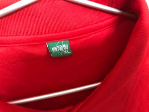 Red Short Sleeve Polo T shirt
