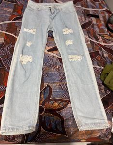 Ripped Light Wash Jeans