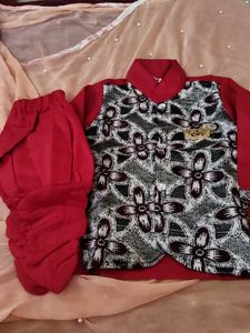 Boys Red Floral Shirt