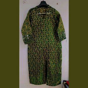 front cut kurti with lehnga wid tessel