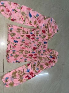 Floral Puff Sleeve Top