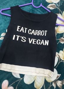 Eat Carrot Vegan Crop Top