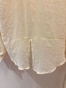 Beautiful Cream Sheer Button-Down Shirt