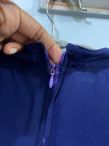 Royal Blue Party Wear Embroidered Kurta Gown